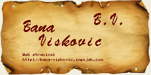 Bana Višković vizit kartica
